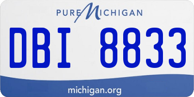 MI license plate DBI8833