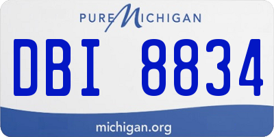 MI license plate DBI8834