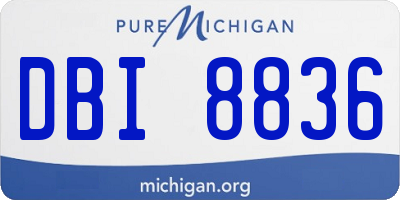 MI license plate DBI8836