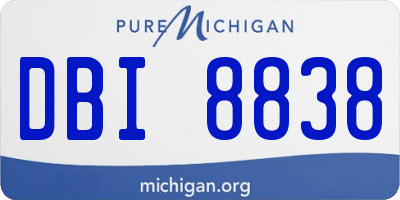 MI license plate DBI8838