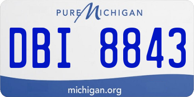 MI license plate DBI8843
