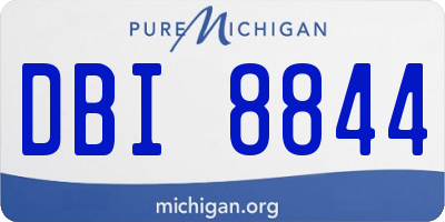 MI license plate DBI8844