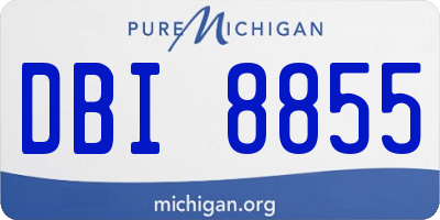 MI license plate DBI8855