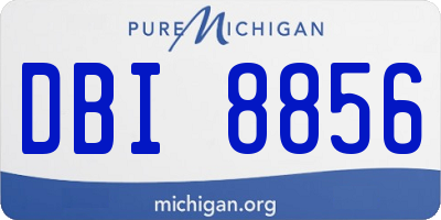 MI license plate DBI8856