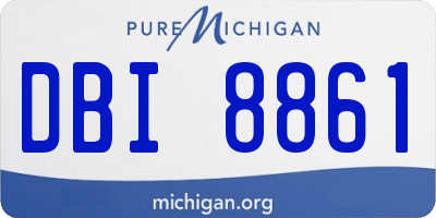 MI license plate DBI8861
