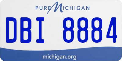 MI license plate DBI8884