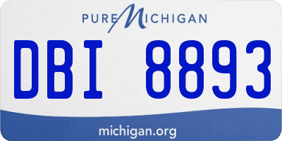 MI license plate DBI8893