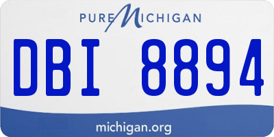 MI license plate DBI8894