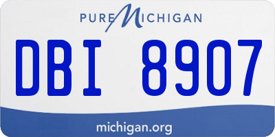 MI license plate DBI8907