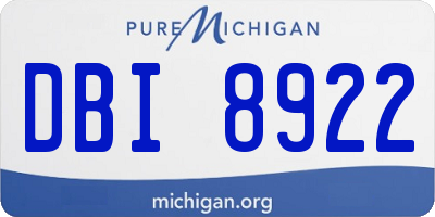 MI license plate DBI8922