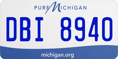 MI license plate DBI8940