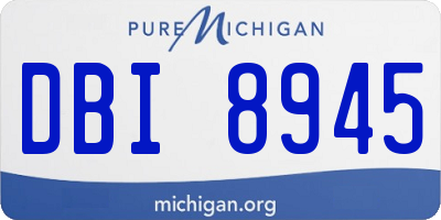 MI license plate DBI8945