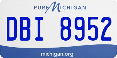 MI license plate DBI8952