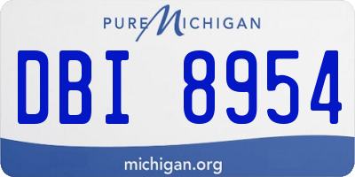 MI license plate DBI8954