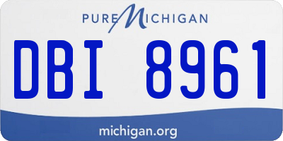 MI license plate DBI8961