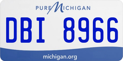 MI license plate DBI8966