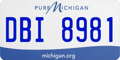 MI license plate DBI8981