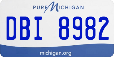 MI license plate DBI8982