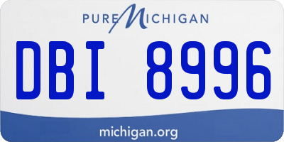 MI license plate DBI8996