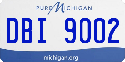MI license plate DBI9002