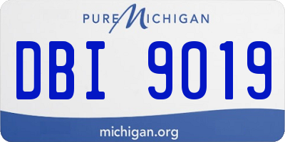 MI license plate DBI9019