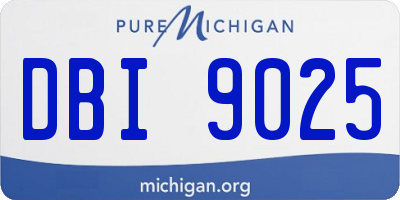 MI license plate DBI9025