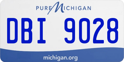 MI license plate DBI9028