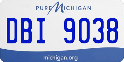 MI license plate DBI9038