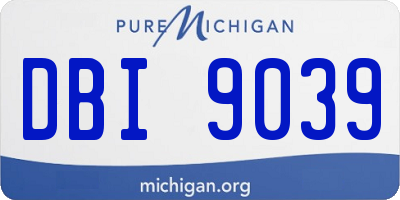 MI license plate DBI9039