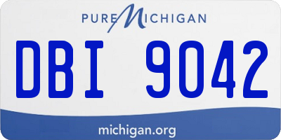 MI license plate DBI9042