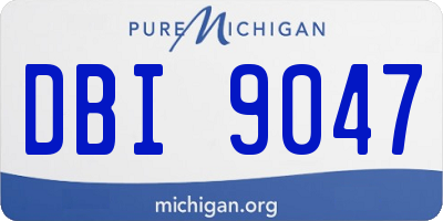 MI license plate DBI9047