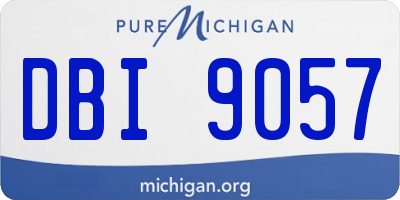 MI license plate DBI9057