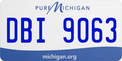 MI license plate DBI9063