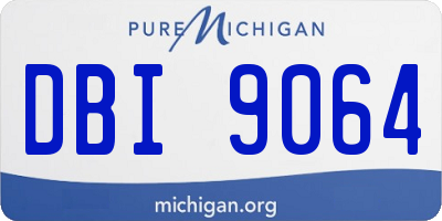 MI license plate DBI9064