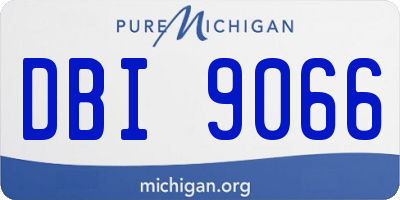 MI license plate DBI9066