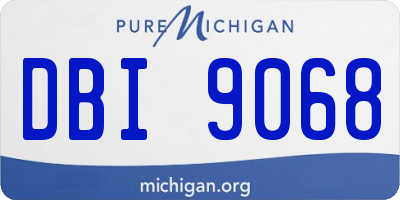 MI license plate DBI9068