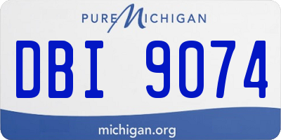 MI license plate DBI9074