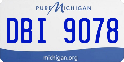 MI license plate DBI9078