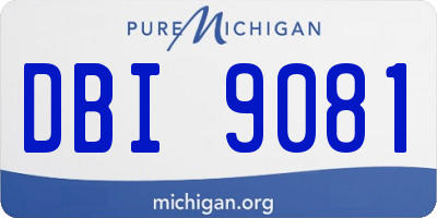 MI license plate DBI9081