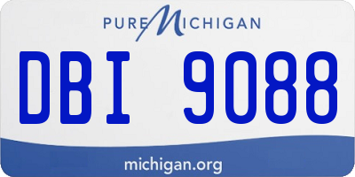 MI license plate DBI9088