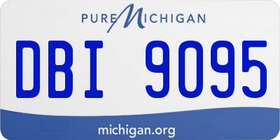MI license plate DBI9095