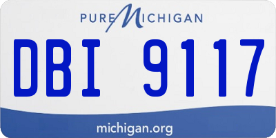 MI license plate DBI9117