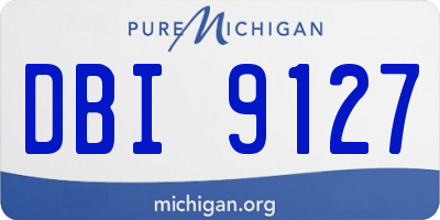 MI license plate DBI9127