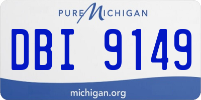 MI license plate DBI9149