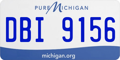 MI license plate DBI9156