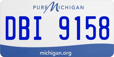 MI license plate DBI9158