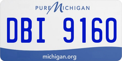 MI license plate DBI9160