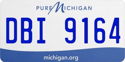 MI license plate DBI9164
