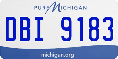 MI license plate DBI9183