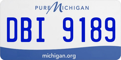MI license plate DBI9189